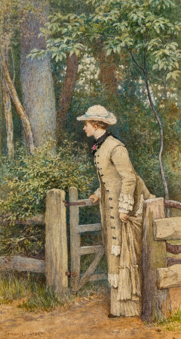GREEN Henry Towneley (1836-1899) - ‘At the gate’.