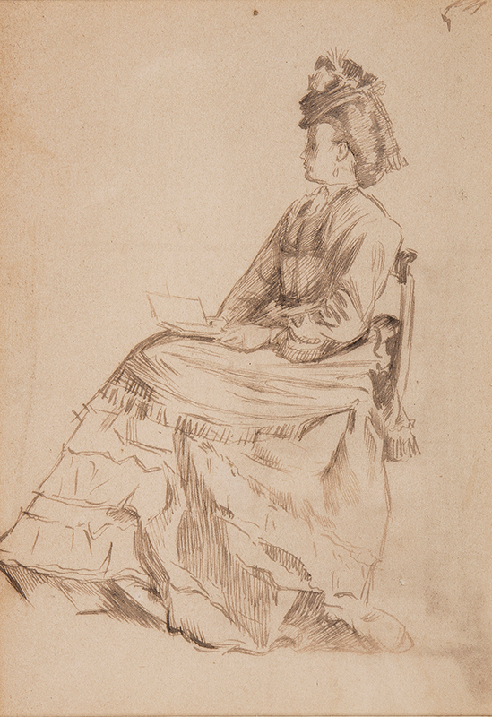 KEENE Charles (1823-1891) - Seated woman.