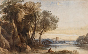 VARLEY John O.W.S. (1778-1842) - Capriccio landscape.